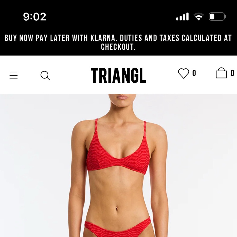 TRIANGL Red Bikini top